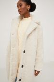 Пальто Answear Lab жіночий колір бежевий перехідна