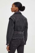 Джинсова куртка Answear Lab жіноча колір чорний перехідна (3657992)