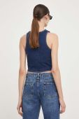Джинсовий жилет Answear Lab колір синій однобортний (3422584)