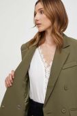 Піджак Answear Lab колір зелений двобортний однотонна (3405293)