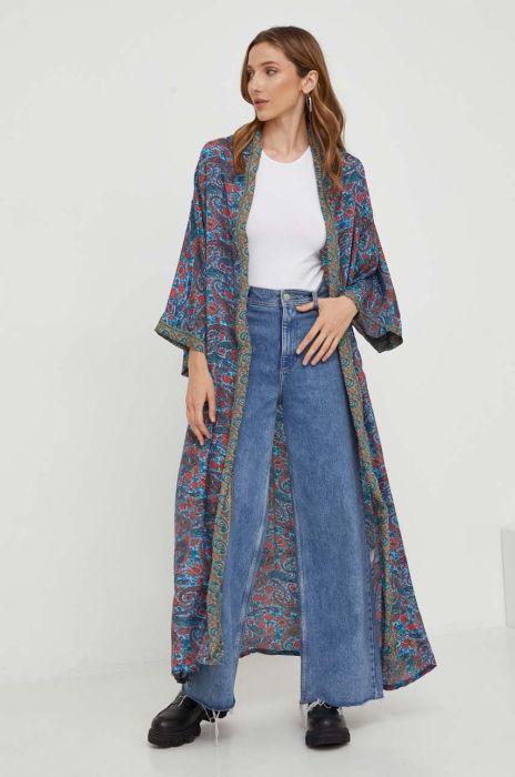 Піджак Answear Lab візерунок колір блакитний