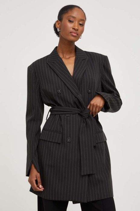 Піджак Answear Lab колір чорний двобортний візерунок (3569085)