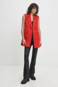 Безрукавка Answear Lab колір червоний двобортний