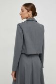 Піджак Answear Lab колір сірий однобортний однотонна