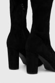 Замшеві чоботи Answear Lab жіночі колір чорний каблук блок