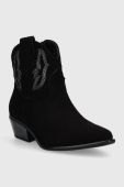 Черевики Answear Lab жіночі колір чорний каблук блок злегка утеплена (3471796)