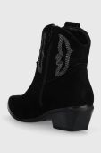 Черевики Answear Lab жіночі колір чорний каблук блок злегка утеплена (3471796)