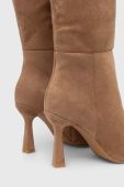 Чоботи Answear Lab жіночі колір бежевий на шпильці
