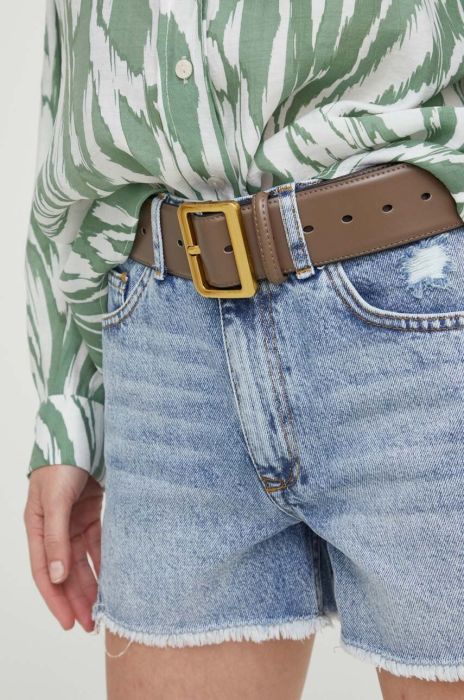 Шкіряний ремінь Answear Lab жіночий колір бежевий (3276065)