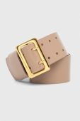 Шкіряний ремінь Answear Lab жіночий колір бежевий (3276068)