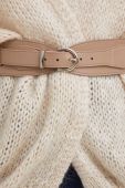 Шкіряний ремінь Answear Lab жіночий колір бежевий (3345040)