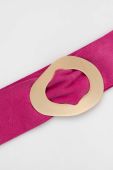 Замшевий ремінь Answear Lab колір рожевий
