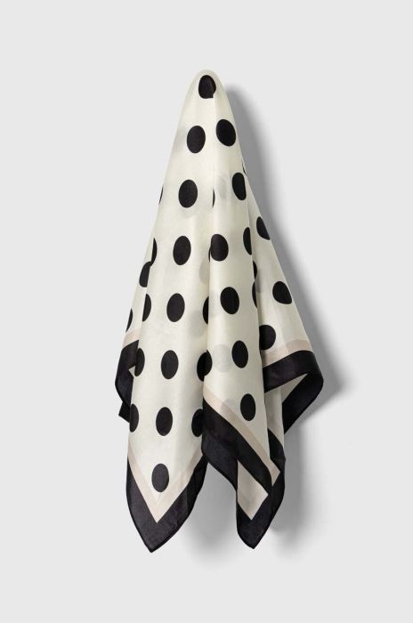 Шовкова хустка на шию Answear Lab колір бежевий візерунок (3405301)