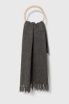 Вовняний шарф Answear Lab колір сірий однотонний