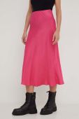 Спідниця Answear Lab колір рожевий midi розкльошена (3300934)