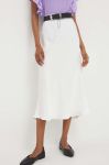 Спідниця Answear Lab колір білий midi розкльошена (3307410)