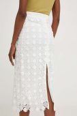 Спідниця Answear Lab колір білий midi пряма