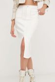 Джинсова спідниця Answear Lab колір білий midi пряма (3307445)