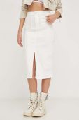 Джинсова спідниця Answear Lab колір білий midi пряма (3307445)