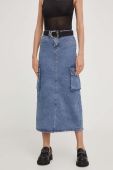 Джинсова спідниця Answear Lab midi пряма колір блакитний (3370930)