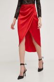 Спідниця Answear Lab колір червоний midi олівець