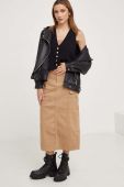 Спідниця Answear Lab колір бежевий midi пряма (3398613)