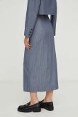 Спідниця Answear Lab X Лімітована колекція NO SHAME колір сірий midi пряма