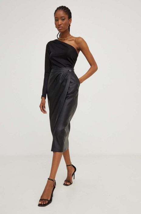 Спідниця Answear Lab колір чорний midi пряма (3459944)