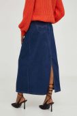 Джинсова спідниця Answear Lab maxi розкльошена колір блакитний (3452246)