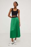 Спідниця Answear Lab X Лімітована колекція NO SHAME колір зелений maxi розкльошена