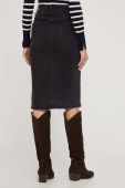 Джинсова спідниця Answear Lab колір чорний midi пряма (3494213)