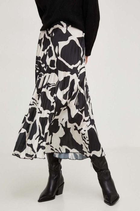 Спідниця Answear Lab колір чорний midi розкльошена (3551891)