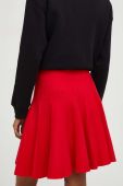 Спідниця Answear Lab колір червоний mini розкльошена