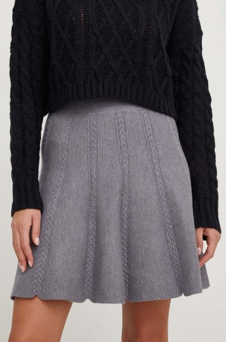 Спідниця Answear Lab колір сірий mini розкльошена (3572850)