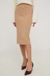 Спідниця Answear Lab колір бежевий maxi олівець (3589250)
