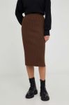 Спідниця Answear Lab колір коричневий maxi олівець