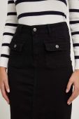 Джинсова спідниця Answear Lab колір чорний maxi олівець