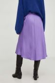 Спідниця Answear Lab колір фіолетовий midi пряма