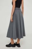 Спідниця Answear Lab колір сірий midi розкльошена (3611270)