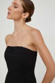 Комбінезон з домішкою вовни Answear Lab колір чорний оголена спина