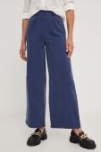 Штани Answear Lab жіночі колір синій широке висока посадка (3352418)