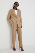 Штани Answear Lab жіночі колір бежевий широке висока посадка (3433083)