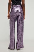 Штани Answear Lab жіночі колір фіолетовий широке висока посадка (3594151)