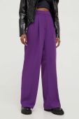 Штани Answear Lab жіночі колір фіолетовий широке висока посадка (3646050)