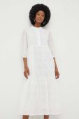 Бавовняна сукня Answear Lab колір білий midi розкльошена (3314408)