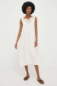 Бавовняна сукня Answear Lab колір білий midi oversize