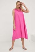 Бавовняна сукня Answear Lab колір рожевий mini облягаюча