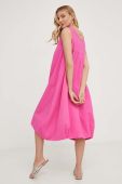 Бавовняна сукня Answear Lab колір рожевий mini облягаюча