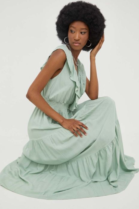 Сукня Answear Lab колір бірюзовий maxi розкльошена (3304495)