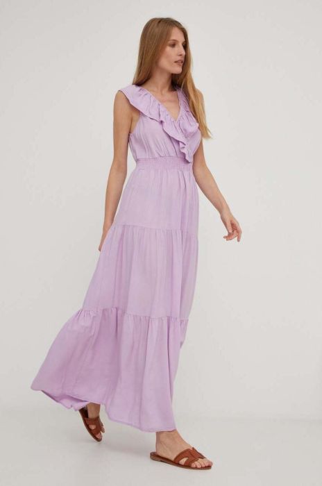Сукня Answear Lab колір фіолетовий maxi розкльошена (3300953)